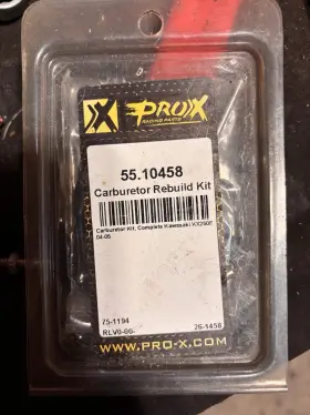 55.10458 Pro-x Carburetor Rebuild Kit Kawasaki Kx250f 2004-05 Brand New Unopened