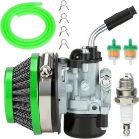 Yo-hyq80cc-g Rzeozu Green Carburetor Assembly For 2 Stroke 80cc 100cc 49cc 50cc 66cc Pk80 Dirt Bike