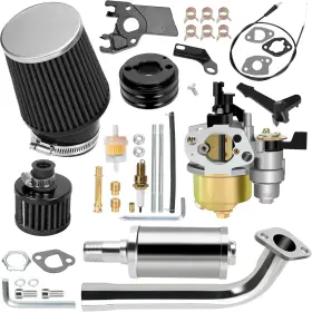 Yo-hyqk-gx160-h Rzeozu 212cc Carburetor Exhaust Muffler Stage 2 Kit For Gx200 Ct200u Mini Bike Go Kart