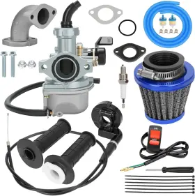 Yo-pz22-blue Rzeozu Pz22 22mm Carburetor Carb Throttle Cable Grip Kit For Db14 Db24 110cc 125cc Atv