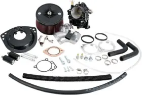 110-0120 S&s Cycle Carb Kit T143 Super G With 16-3627 Mf Black Harley Big Twin 1999-2006