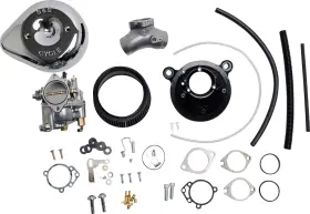 110-0151 S&s Cycle Super E Carburetor With Stealth Air Cleaner Kit - Chrome