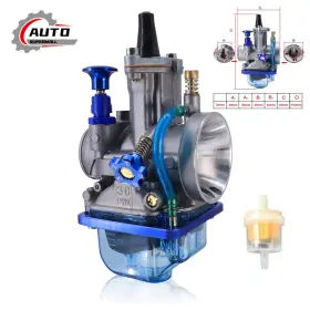 Super-mall-auto Pwk-30 Pwk 30mm Motorcycle Carburetor Racing Part Replacement Carb Pwk30 Us Stock