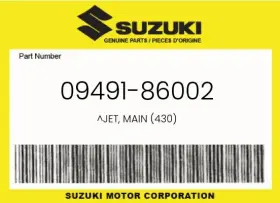 09491-86002 Suzuki Genuine Jet Main 430 -