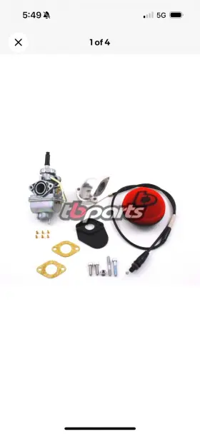 Tbw9142 Tb Parts Honda Crf110 Crf 110 Big Carb Kit 20mm Bolt On Performance Stock And 132 Bore