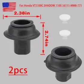 16111-mm8-771 Topgearsltd 2pcs Carb Piston Slide Diaphragms For Honda Vt1100c Shadow 1100