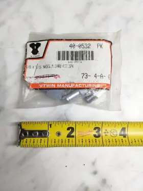 40-0532 V-twin Nos Harley Davidson Manufacturing 90 Degree M.carb Fittings 5 Pk