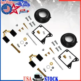 M566-a244-2pc Vipjq 2x Carburetor Rebuild Repair Kit Fit For Yamaha Virago 750 Xv750 1981-1983 Wr