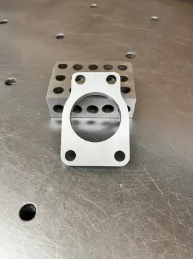 Wg-4blf-250a36 Wargasser Mfg. Harley Davidson Knucklehead Panhead Linkert 4 Bolt Steel Flange