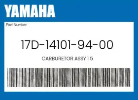 17d-14101-94-00 Yamaha Genuine Carburetor Assy 1 5 -