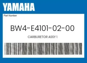 Bw4-e4101-02-00 Yamaha Genuine Carburetor Assy 1 -