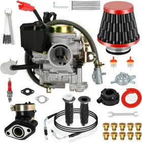 Eo-cb50-ym02 Yoxufa Pd18j Carburetor Carb Throttle Cable Grips Jet For Gy6 50cc 49cc Atm50 139qmb