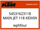 Ktm Oem Part 54531623118 Main Jet Keihin New. Price: $16.32.