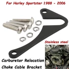 Cv Choke Cable Relocation Bracket Stainless Steel For Harley Dyna Sportster New. Price: $12.99.