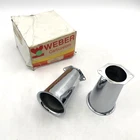 Weber 52500.005C Carburetor Chrome Inch Long Velocity Stacks Down/side Draft New. Price: $55.00.