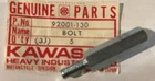 ***nos Kawasaki 92001-130 Bolt,carburetor Cap New. Price: $8.99.