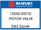 Suzuki Oem Part 13500-05F10 Piston Valve New. Price: $87.39.