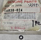 Nos Genuine Kawasaki 1977-1979 KZ1000 KZ650 KE250 O-ring Part Oem 16038-024 New. Price: $6.75.