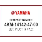 Yamaha Jet, Pilot (# 47.5) 4KM-14142-47-00 Oem New. Price: $8.77.