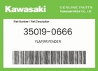 Kawasaki Genuine Flap,rr Fender 35019-0666 New. Price: $49.37.