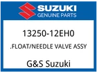 Suzuki Oem Part 13250-12EH0 Float/needle Valve Assy New. Price: $107.20.