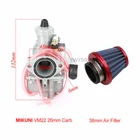 For Mikuni VM24 26MM Carburetor + Air Filter Fr 107CC 125CC 140CC Dirt Bike Atv New. Price: $65.99.