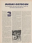 1979 Suzuki GS750 En 6-PAGE Vintage Motorcycle Road Test Article Unspecified. Price: $12.60.