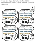 4 Pk. Yamaha Carb Repair Kit 1990-1992 FZR600R 1990-1999 Complete Sets New. Price: $15.00.