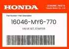 Honda Genuine Valve Set, Starter 16046-MY6-770 New. Price: $66.01.