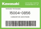 Kawasaki Genuine CARBURETOR-ASSY,PWK28 15004-0856 New. Price: $239.60.
