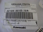 32109-0018-18R Kawasaki Grip-frame, Lh, F.s. Black Oem 321090018-18R New. Price: $105.00.
