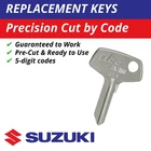 Suzuki Motorcycle Replacement Key 5-DIGIT Codes 11111-12444 New. Price: $11.99.