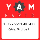 1FK-26311-00-00 Yamaha Cable, Throttle 1FK263110000, New Genuine Oem Part. Price: $36.11.