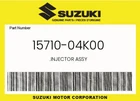 Suzuki Genuine .injector Assy 15710-04K00 New. Price: $246.97.