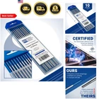 Tig Welding Tungsten Electrodes 10 Pack Blue 3/32 For Aluminum Steel New. Price: $112.25.