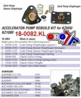 Accelerator Pump Rebuild Kit, K&l 18-2903 KZ650/KZ1000 New. Price: $85.89.