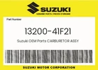Suzuki Genuine Carburetor Assy 13200-41F21 New. Price: $681.42.