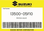 Suzuki Genuine Piston Valve 13500-05F10 New. Price: $51.26.